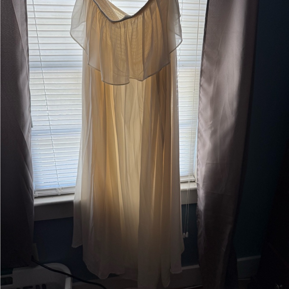 Torrid Strapless Cream Dress